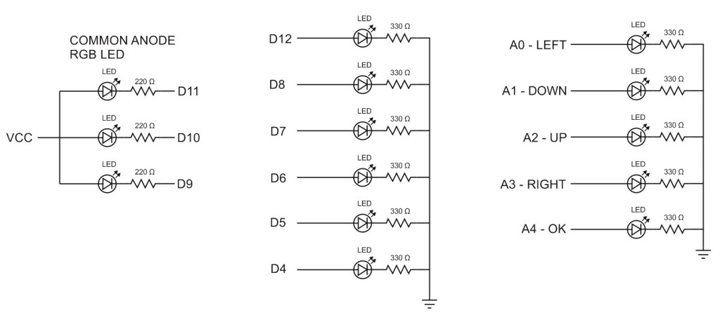 arduinoBTcontrol - LED diagram