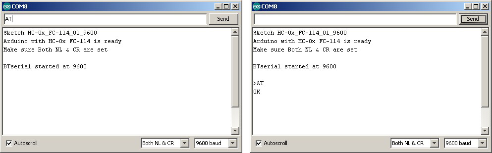 HC-05 and HC-06 FC-114. Part 2 – Basic commands Currey
