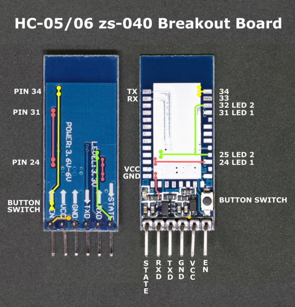 HC-05 HC-06 zs-040 Breakout_Board