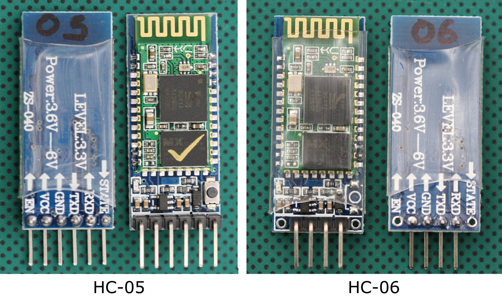 HC-05 and HC-06 zs-040 Bluetooth modules. First Look – Martyn Currey