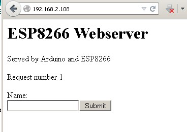 ESP8266 webpage