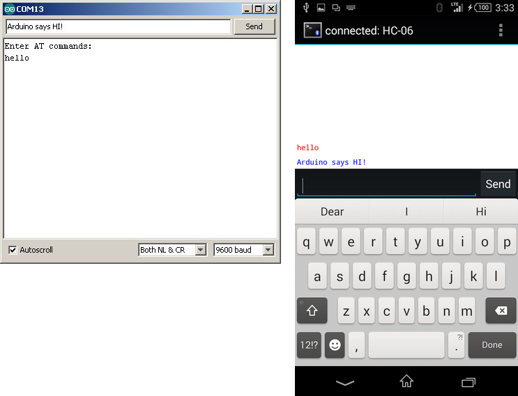HC-06 communicating with an Android device