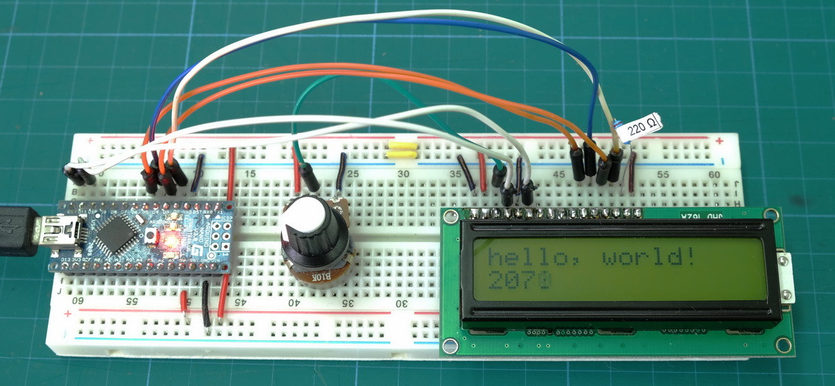 Same circuit: Green LCD without back light