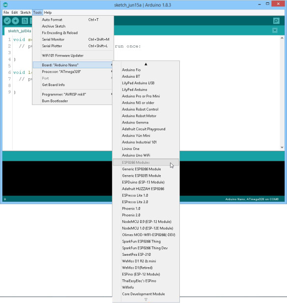 ESP8266 and the Arduino IDE – Martyn Currey