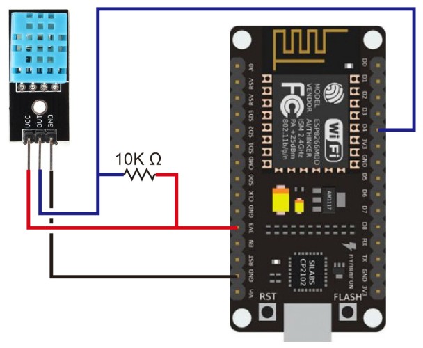 ESP8266_Part8_04_AutoUpdate_DHT11_Circuit